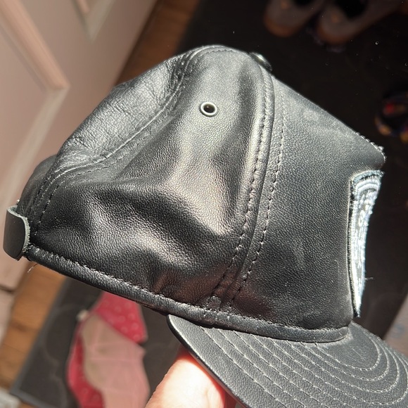 1333 minna goorin bros black leather ball cap. Rare - Picture 5 of 6